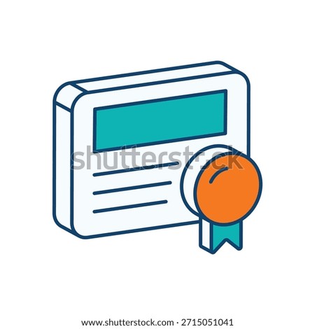 Certificate Icon vector stock illustration