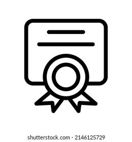 Certificate Icon Vector Symbol Design Illustration