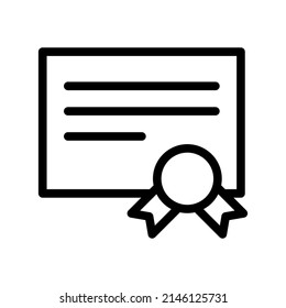 Certificate Icon Vector Symbol Design Illustration