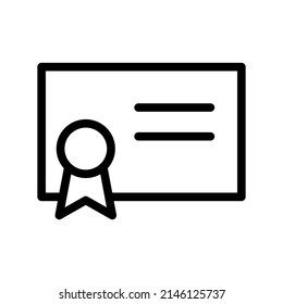 Certificate Icon Vector Symbol Design Illustration