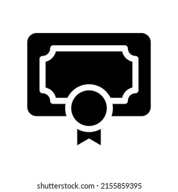 Certificate Icon Vector Symbol Design Illustration