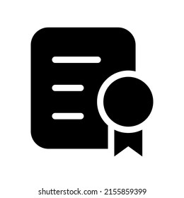 Ilustración de diseño de símbolo del vector de icono de certificado