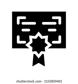 Ilustración de diseño de símbolo del vector de icono de certificado