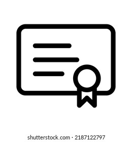 Certificate Icon Vector Symbol Design Illustration