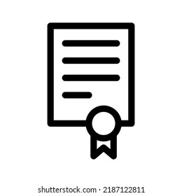 Certificate Icon Vector Symbol Design Illustration