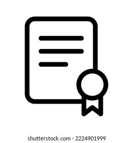 Ilustración de diseño de símbolo del vector de icono de certificado