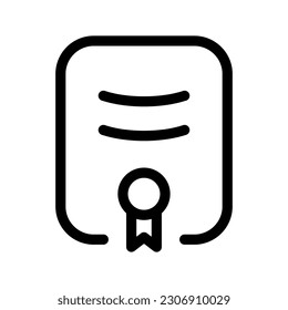 Certificate Icon Vector Symbol Design Illustration