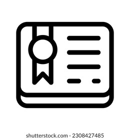 Certificate Icon Vector Symbol Design Illustration