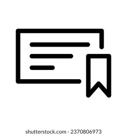 Ilustración de diseño de símbolo del vector de icono de certificado