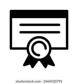 Certificate Icon Vector Symbol Design Illustration