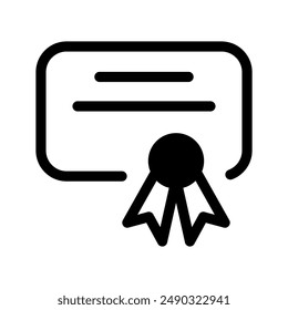 Certificate Icon Vector Symbol Design Illustration