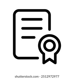 Certificate Icon Vector Symbol Design Illustration