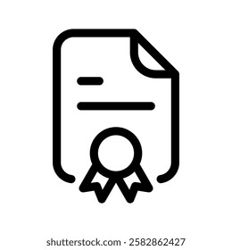 Certificate Icon Vector Symbol Design Illustration