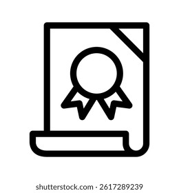 Certificate Icon Vector Symbol Design Illustration