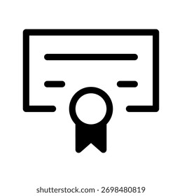 Certificate Icon Vector Symbol Design Illustration
