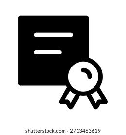 Certificate Icon Vector Symbol Design Illustration