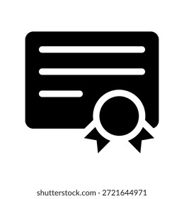 Certificate Icon Vector Symbol Design Illustration