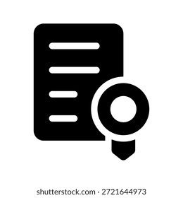 Certificate Icon Vector Symbol Design Illustration