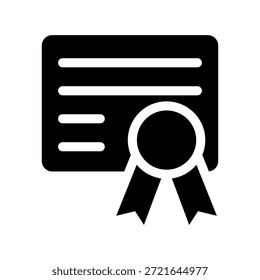 Certificate Icon Vector Symbol Design Illustration