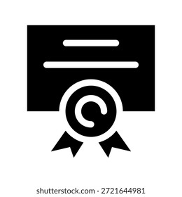 Certificate Icon Vector Symbol Design Illustration