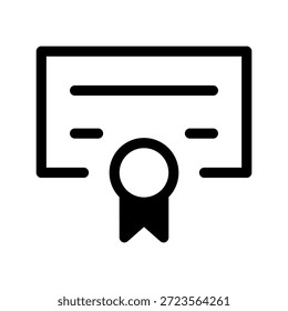 Certificate Icon Vector Symbol Design Illustration
