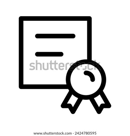 Certificate Icon Vector Symbol Design Illustration