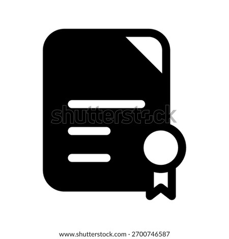 Certificate Icon Vector Symbol Design Illustration