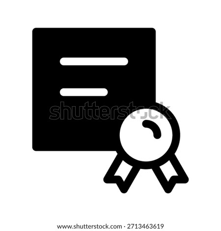 Certificate Icon Vector Symbol Design Illustration