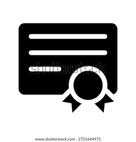 Certificate Icon Vector Symbol Design Illustration