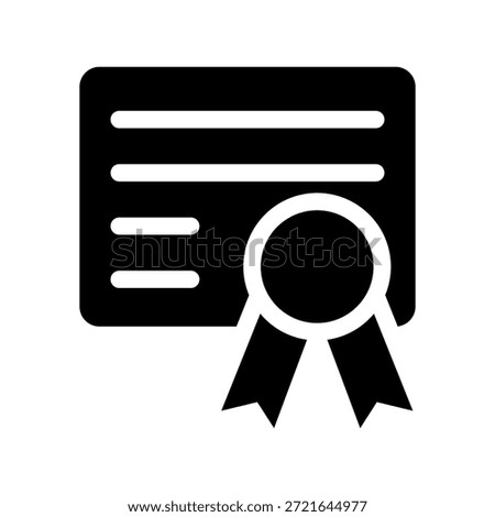 Certificate Icon Vector Symbol Design Illustration