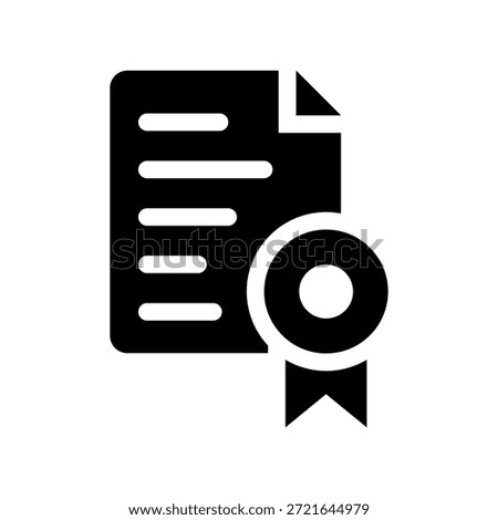 Certificate Icon Vector Symbol Design Illustration