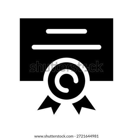 Certificate Icon Vector Symbol Design Illustration