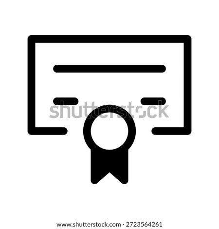 Certificate Icon Vector Symbol Design Illustration