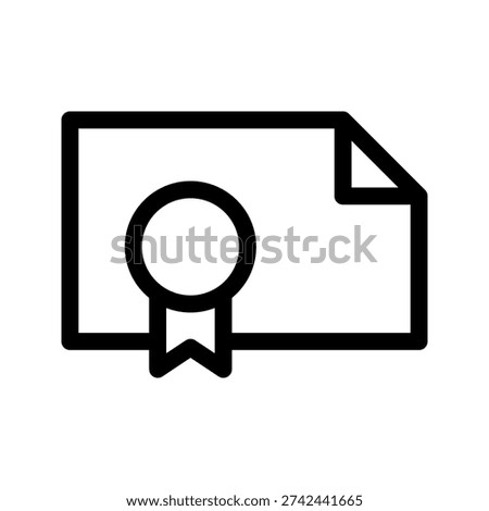 Certificate Icon Vector Symbol Design Illustration