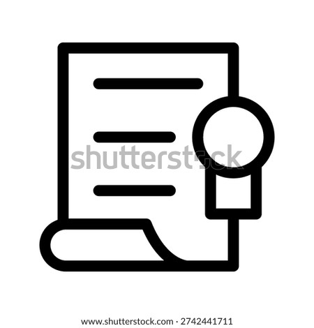 Certificate Icon Vector Symbol Design Illustration