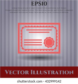 certificate icon vector symbol flat eps jpg app web
