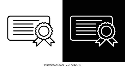 Certificate icon vector for web and mobile app. Symbol isolated.