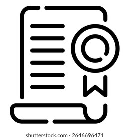 Icono del certificado, para el Web, App, infografía, etc