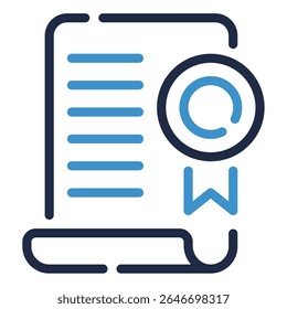 Icono del certificado, para el Web, App, infografía, etc