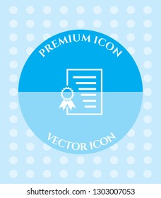 Certificate Icon for Web. Application, Software & Graphic Design.