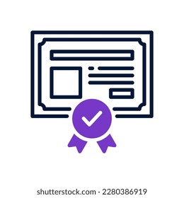certificate icon for your website design, logo, app, UI.