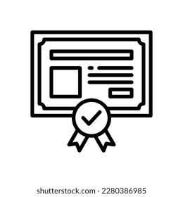 certificate icon for your website design, logo, app, UI.