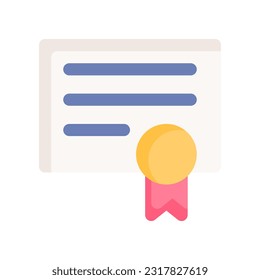 certificate icon for your website design, logo, app, UI.