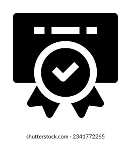 certificate icon for your website, mobile, presentation, and logo design.