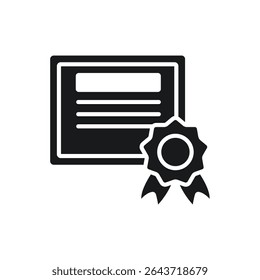 ícones de certificado isolados no fundo branco. Design de estilo plano