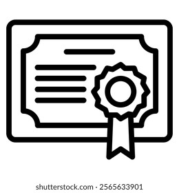 certificate icons in line style. Related with education, academic subjects and more.