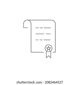 Certificate icons symbol vector elements for infographic web