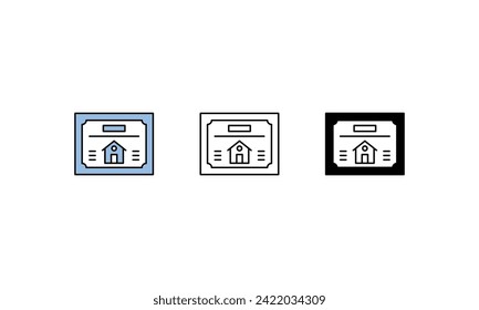 Certificate icons vector stock illustration