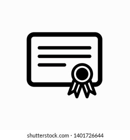 Certificate icon,vector illustration. Flat design style. vector certificate icon illustration isolated on White background, certificate icon Eps10. certificate icons graphic design vector symbols.