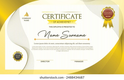 CERTIFICATE illustration background vector template